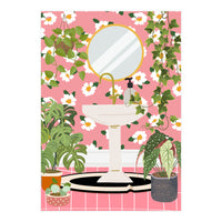 Sink in Boho Jungle Bathroom (Print Only)