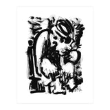 Saint With Bird - b&w (Print Only) thumbnail