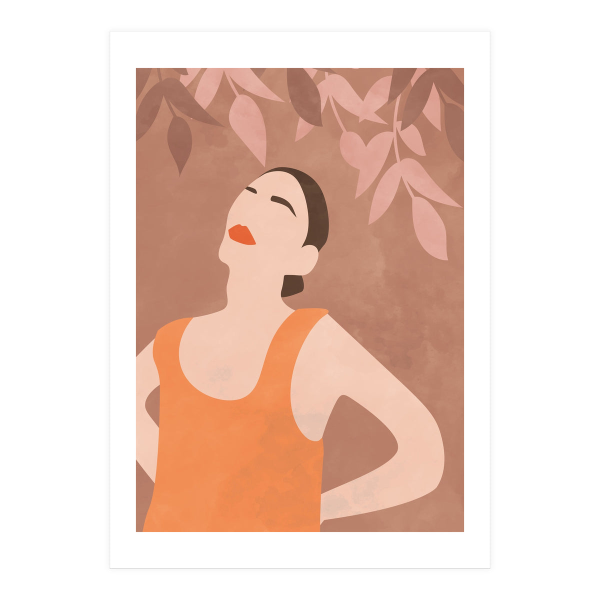 Mid Century Modern Boho Woman (Print Only)