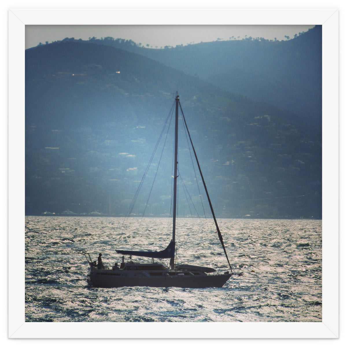 Sailing boat at sunset