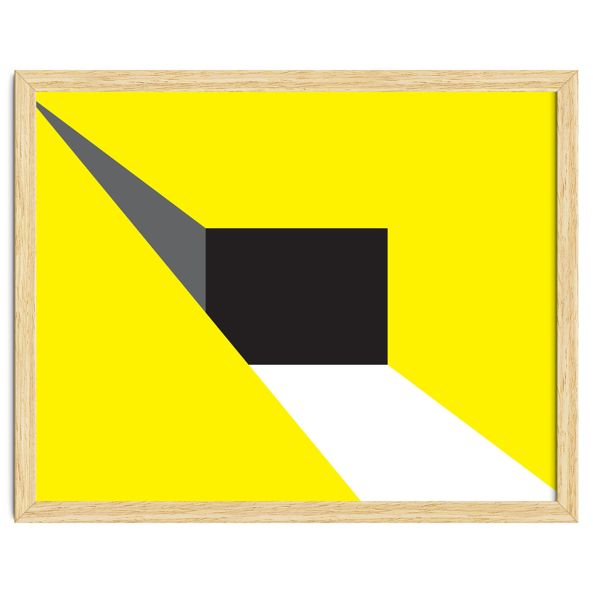 Geometric Shapes No. 20 - yellow, black & grey