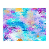 Mixed Emotions, Abstract Blue Colorful Painting, Eclectic Modern Bohemian Shapes Ocean (Print Only) thumbnail