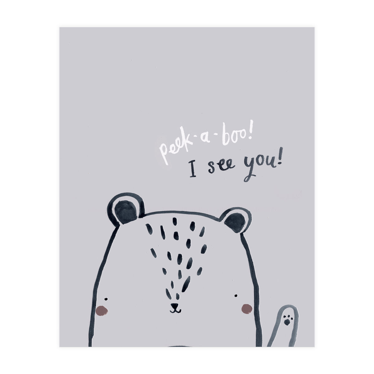Peek A Boo Bear (Print Only)