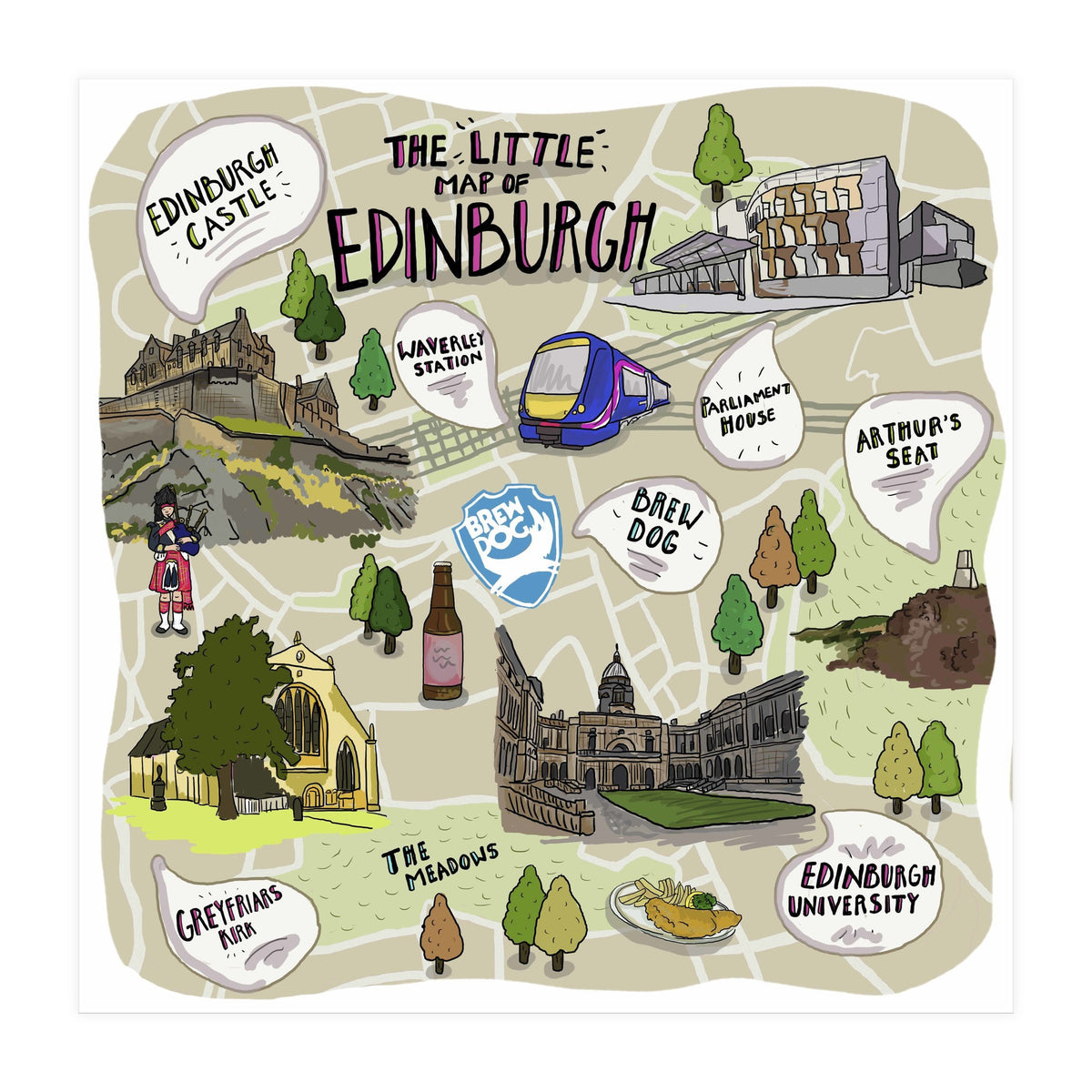 The Little Map of Edinburgh (Print Only)