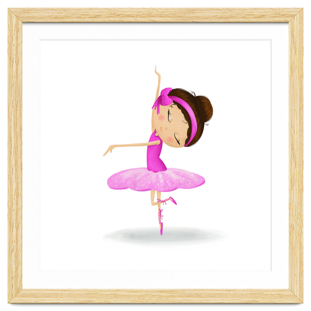 Adorable Twirling Ballerina Nursery Print