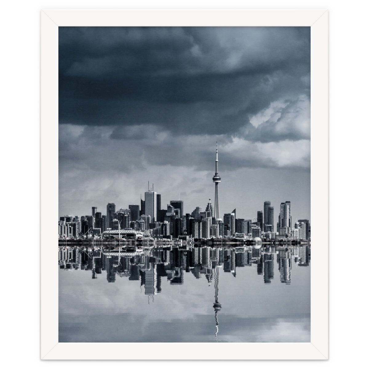 Toronto Skyline From Colonel Samuel Smith Park Reflection No 1