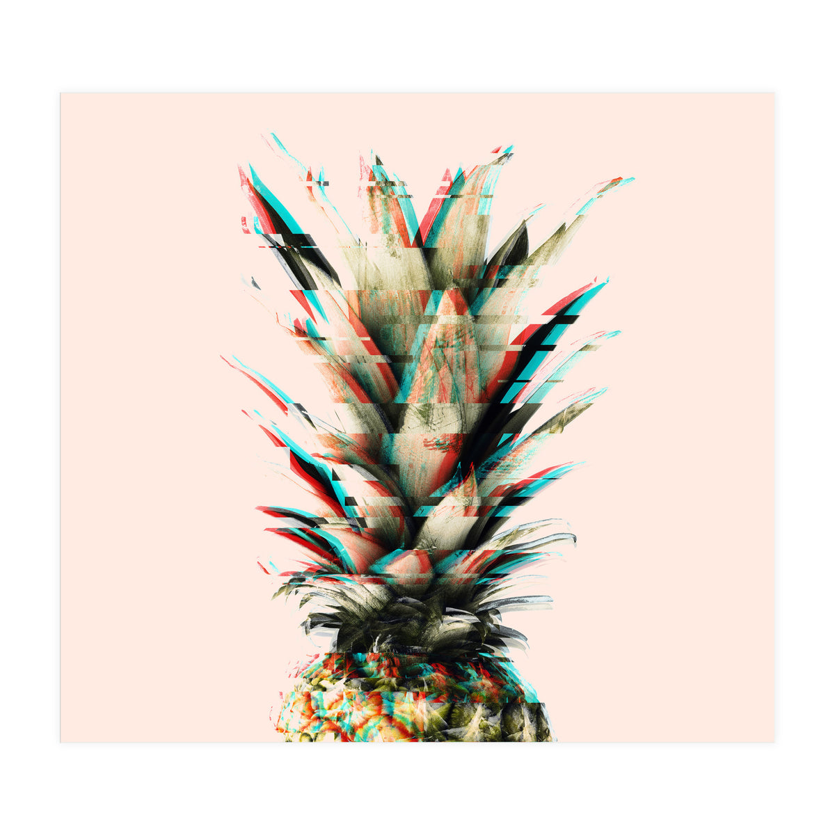 Glitch pineapple pink (Print Only)