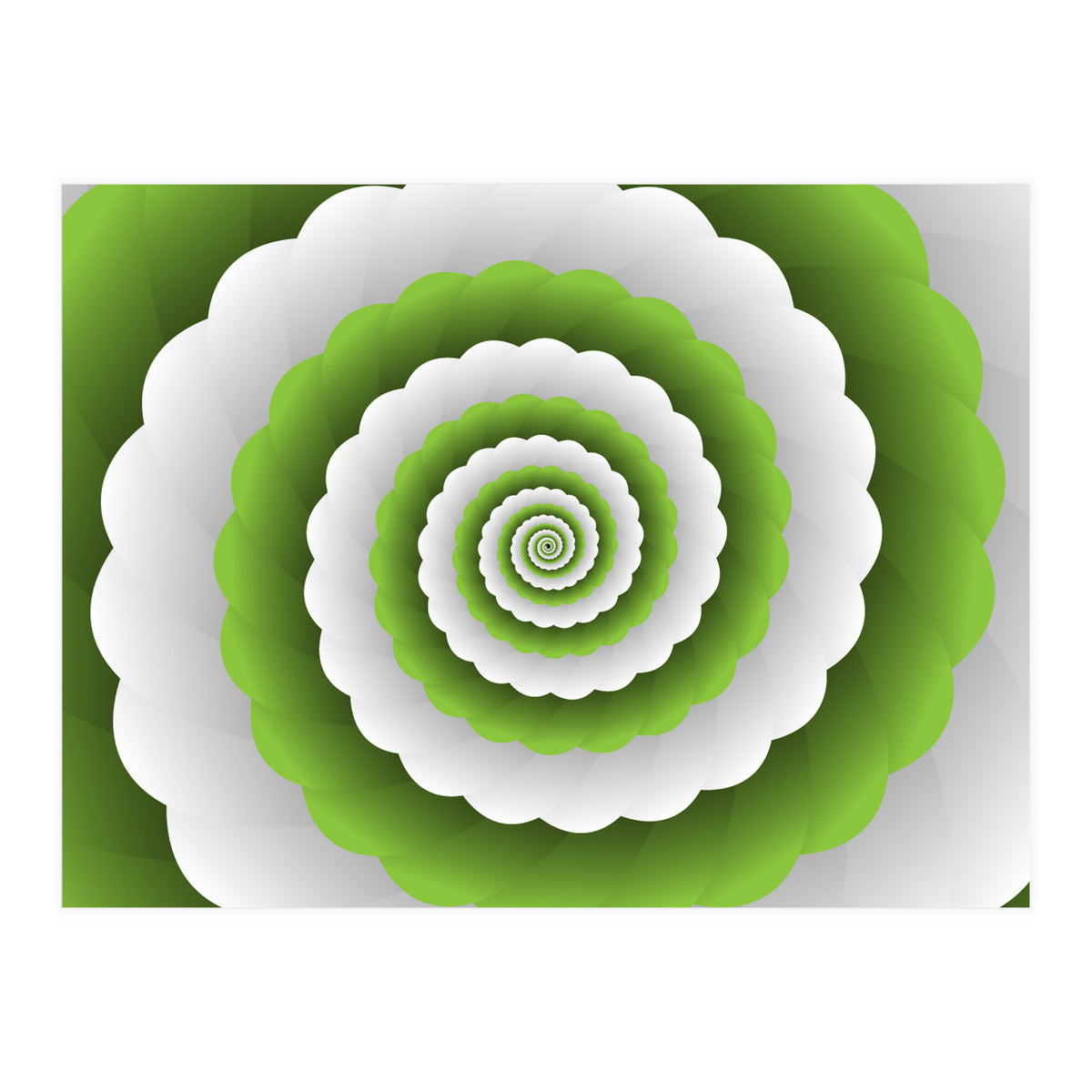 Green Modern Floral Interior Design Art (Print Only)