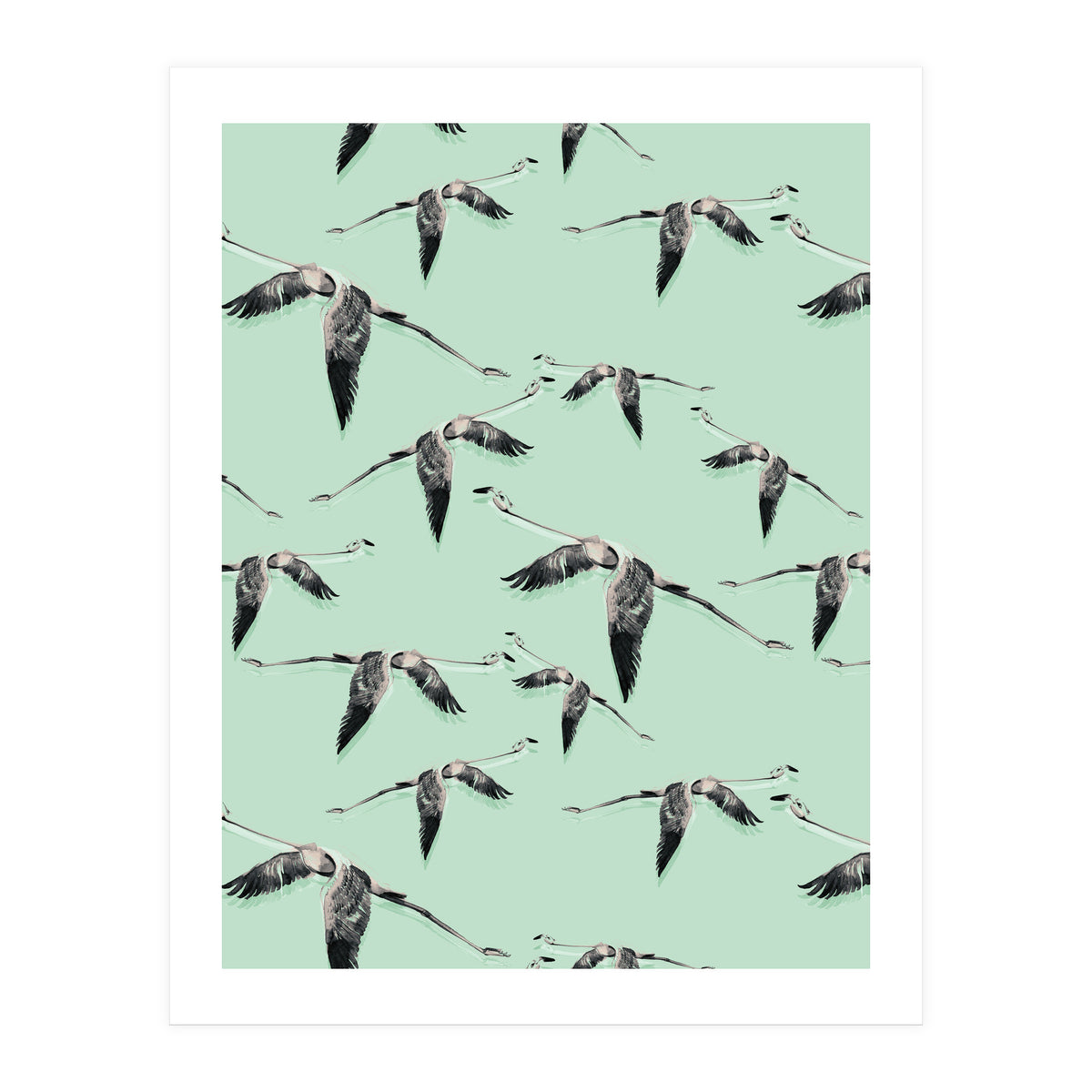 Flight of flamingos (Print Only)