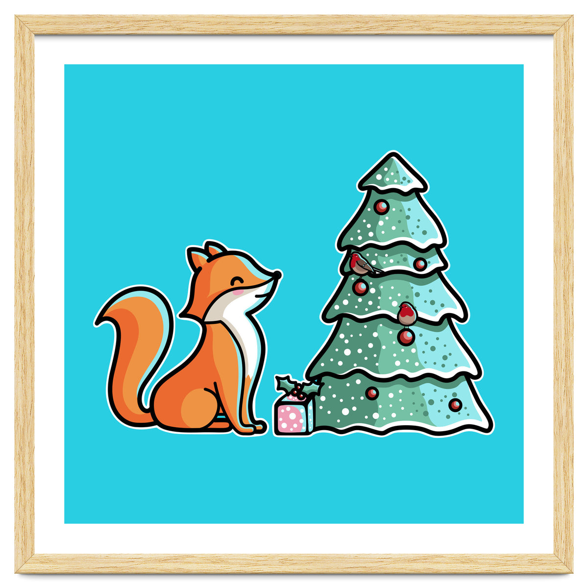 Cute Fox Christmas Tree