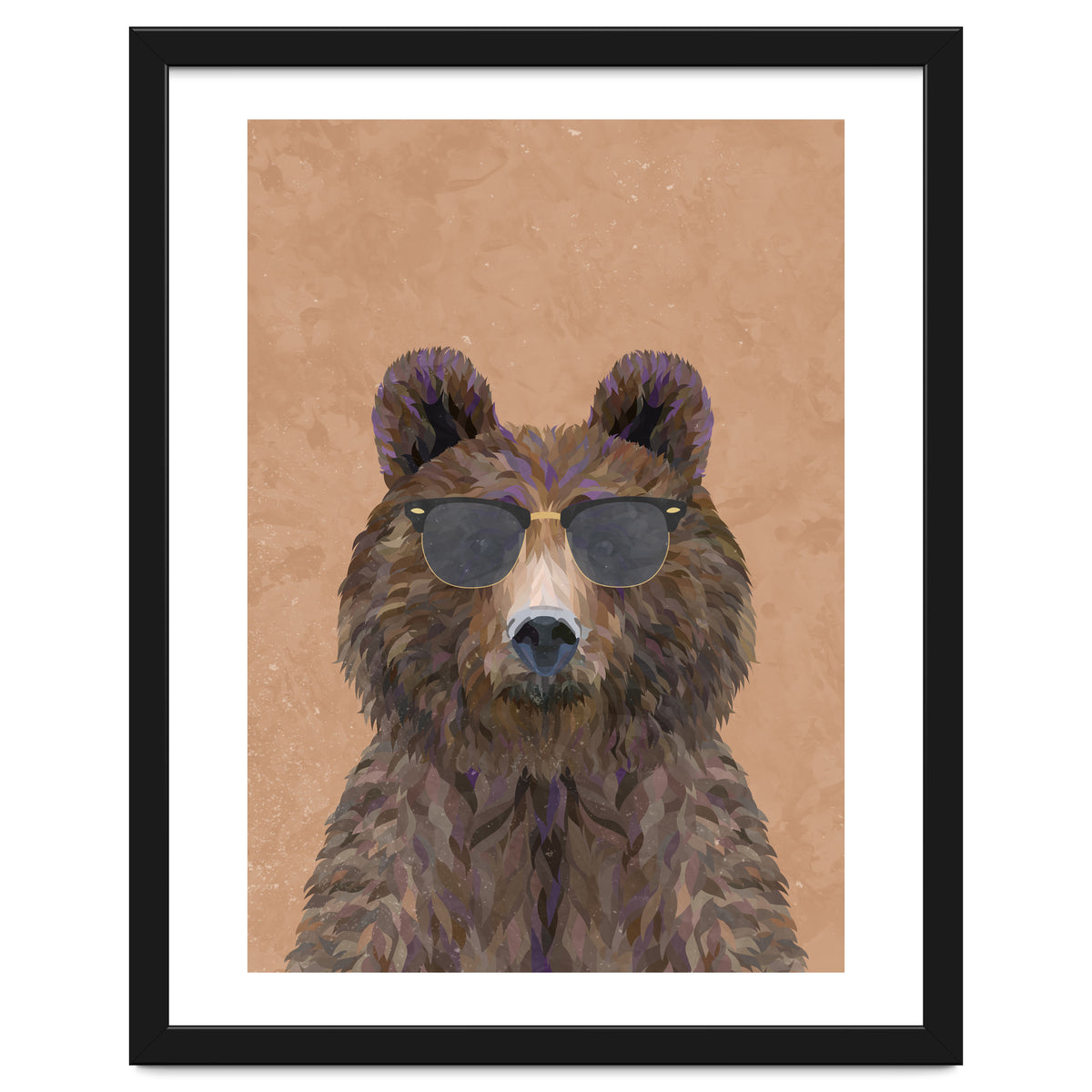 Cool Bear Wearing Sunglasses Portrait