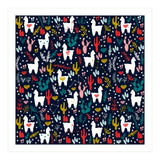 Cute Alpaca Pattern with Cacti, Stars and Crystals (Print Only) thumbnail
