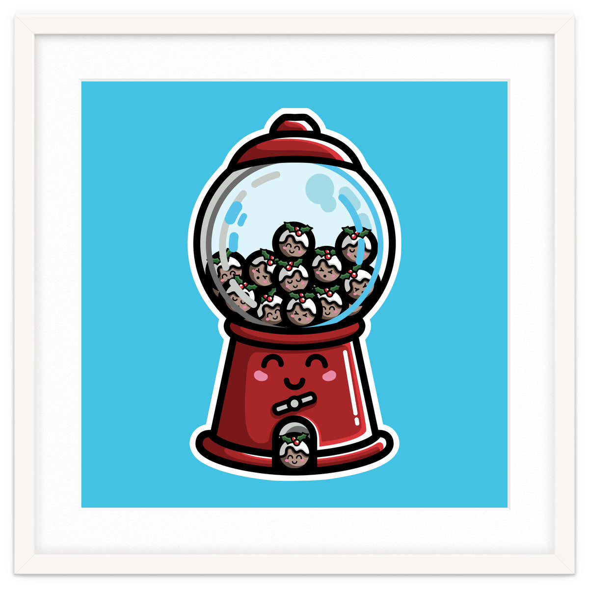 Kawaii Cute Christmas Pudding Gumball Machine