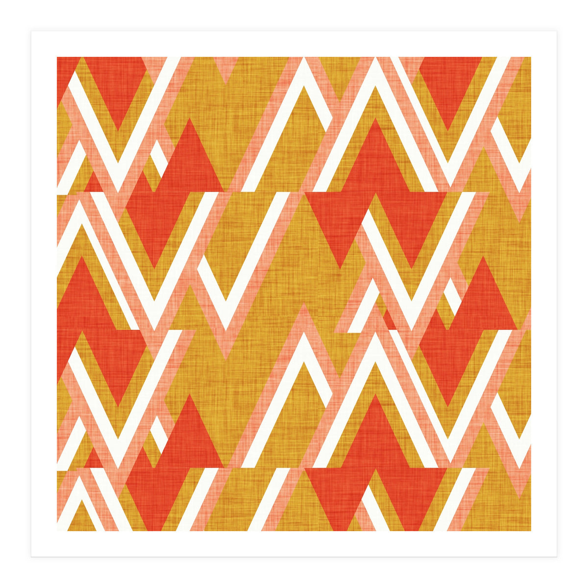 New Mid Mod Woods Mustard  (Print Only)