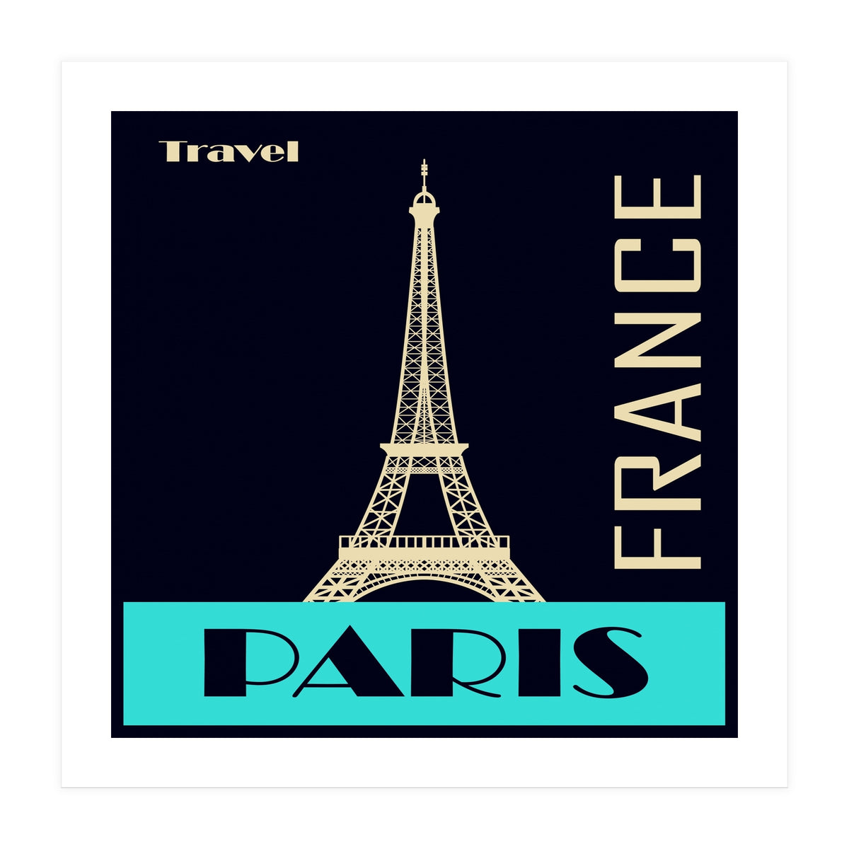 Travel Paris France Poster (Print Only)