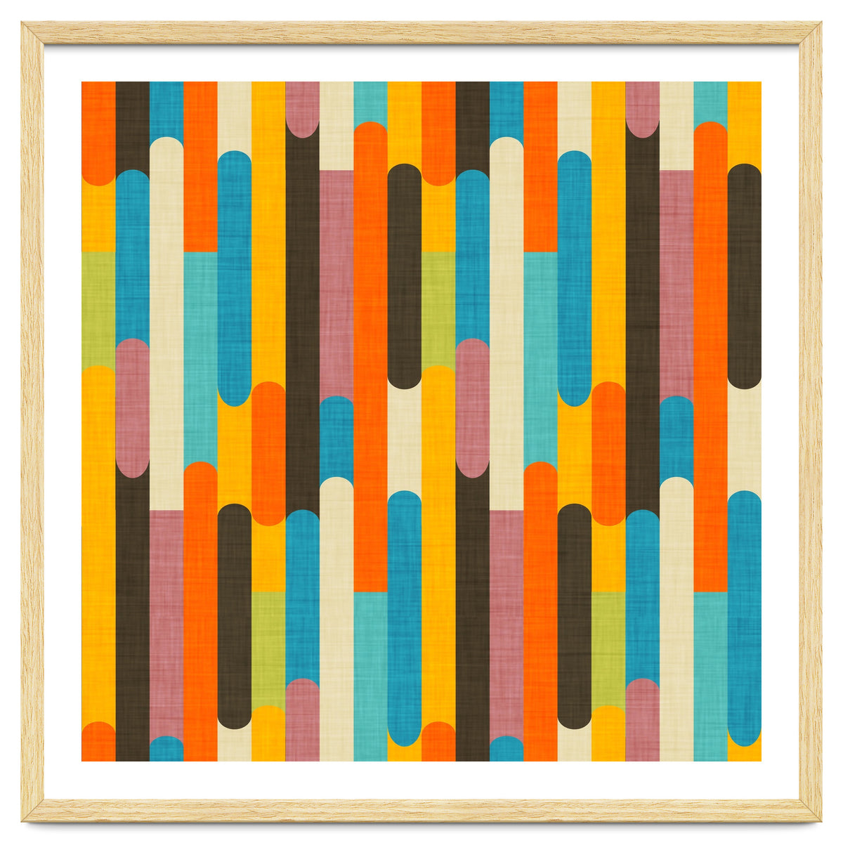 Retro Color Block Orange