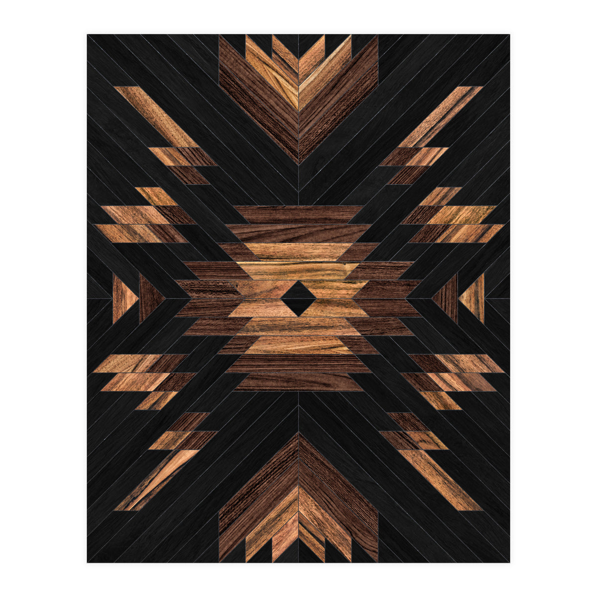 Urban Tribal Pattern No.7 - Aztec - Wood (Print Only)