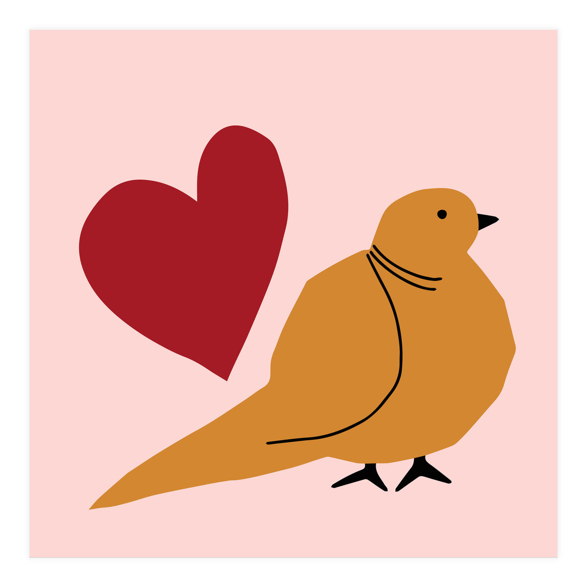 A Bird and a Heart  (Print Only)