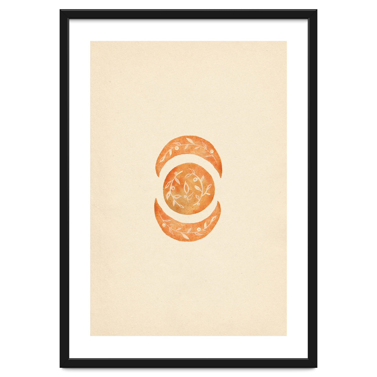 Botanical moon shapes