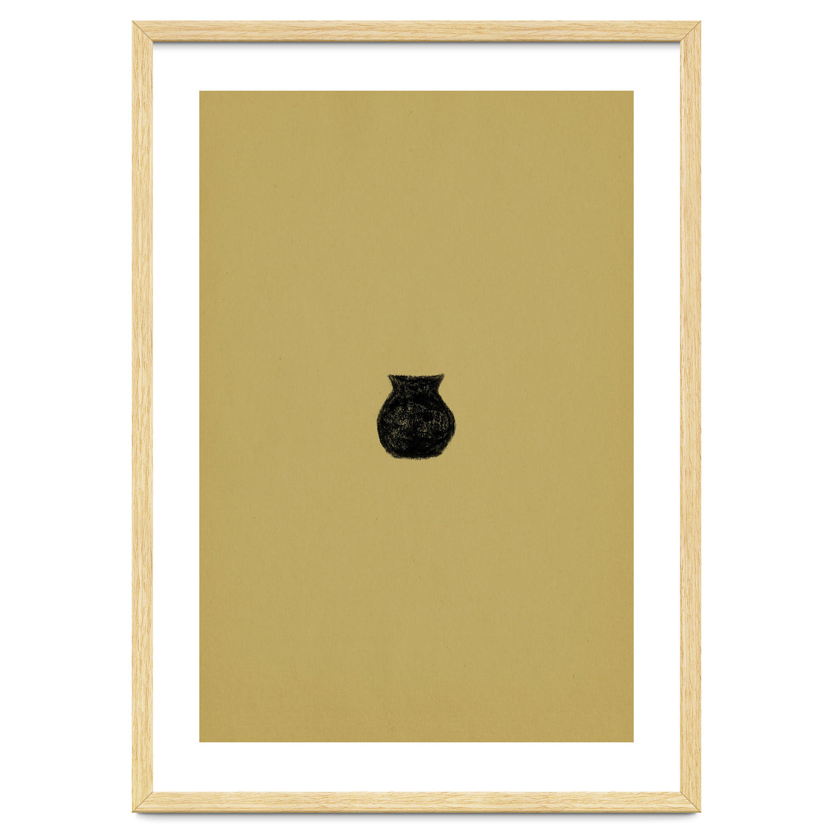 Olive green and black crock