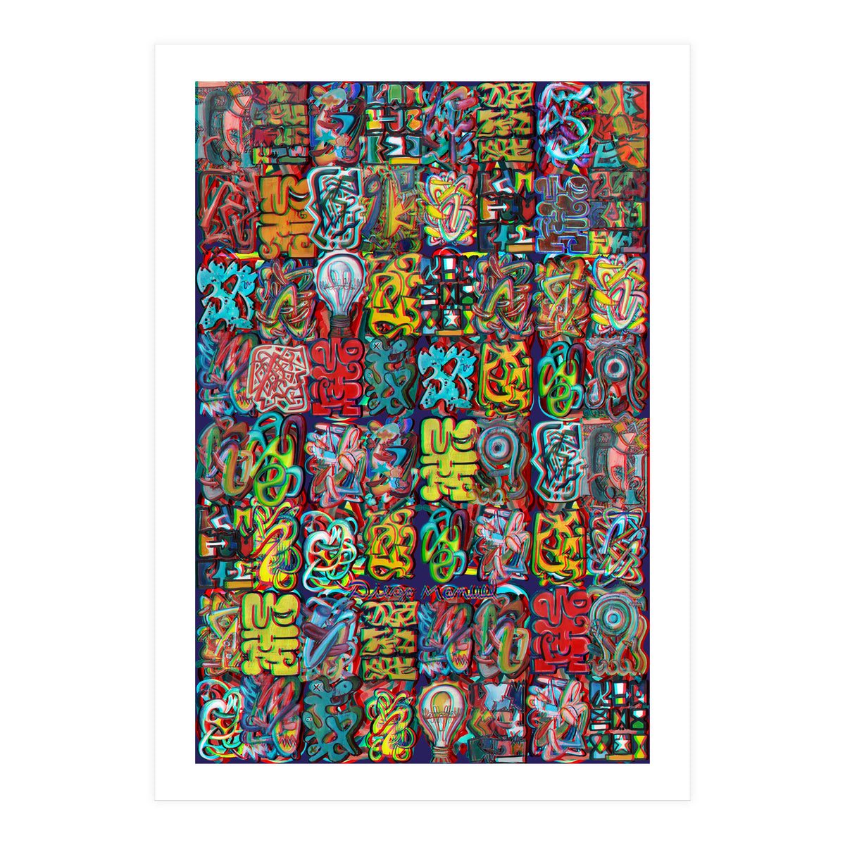 Formas 14 34 3d And Graffiti 6 (Print Only)