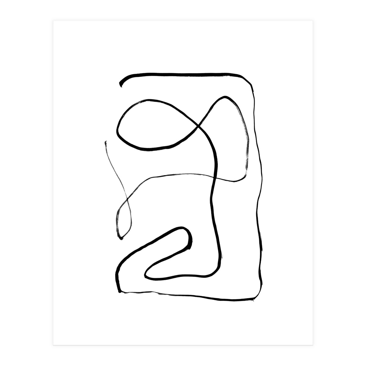 Mid-Century Line Art Print #2 (Print Only)