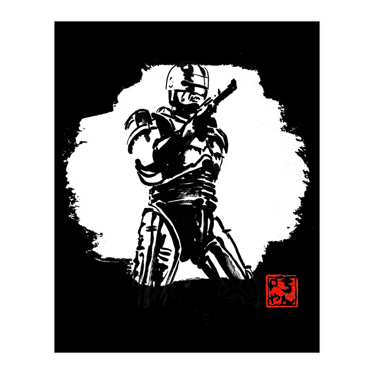 Robocop in white (Print Only)