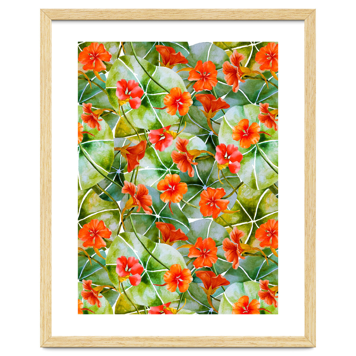 Nasturtiums watercolor 01