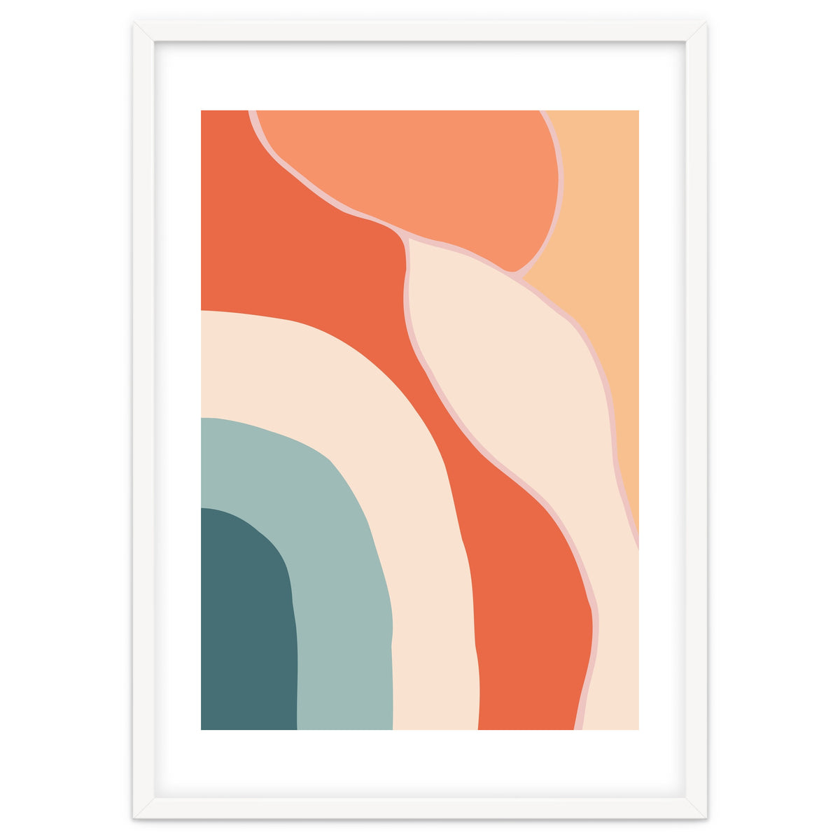 Rainbow Retro Wavy Lines