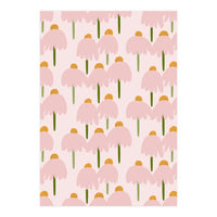 Pastel Pink Flower Pattern  (Print Only)