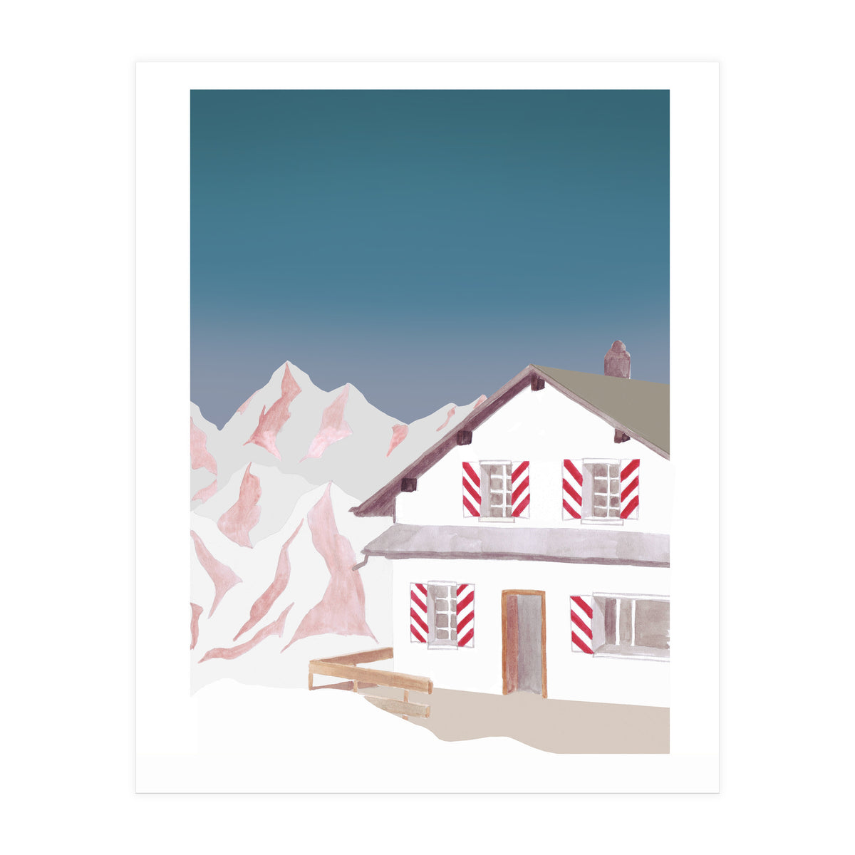 Mountain Love Mountain Hut (Print Only)