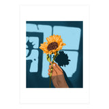 Sunflower Still Life | Flower Hand Painting | Sunny Day Shadow Hope Optimism Positivity Good Vibes (Print Only) thumbnail