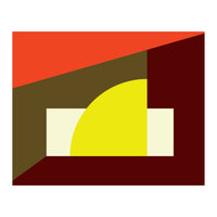 Geometric Shapes No. 9 - yellow, orange & brown (Print Only)