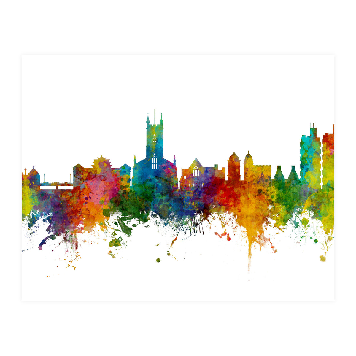 Stoke-on-Trent England Skyline (Print Only)