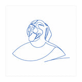 One Line Art Female Dog  (Print Only) thumbnail