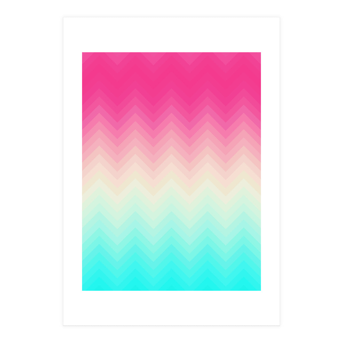 Chevron pink and blue (Print Only)