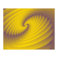 3d Abstract YELLOW Spiral Modern ART (Print Only)