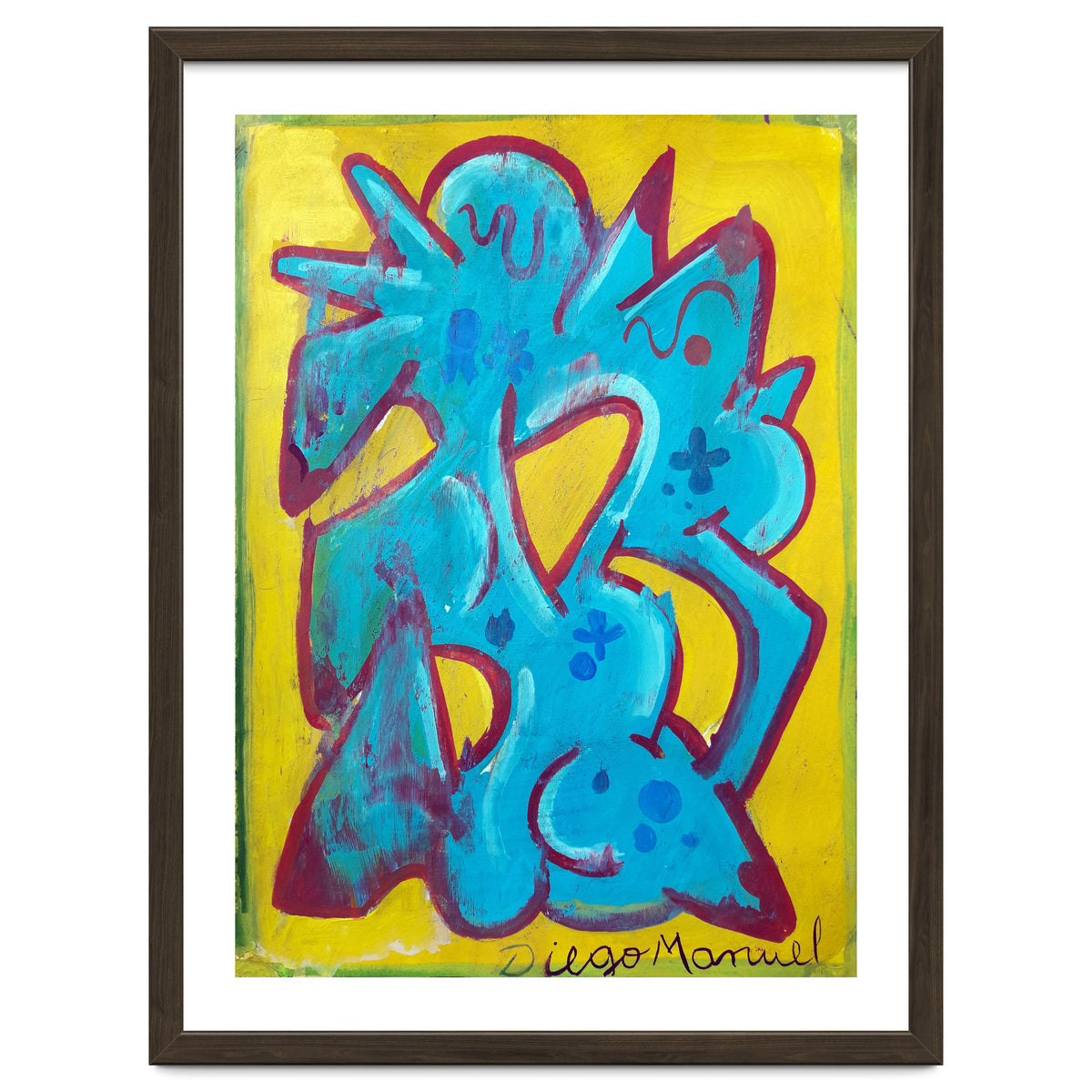 Forma Celeste Sobre Amarillo 4