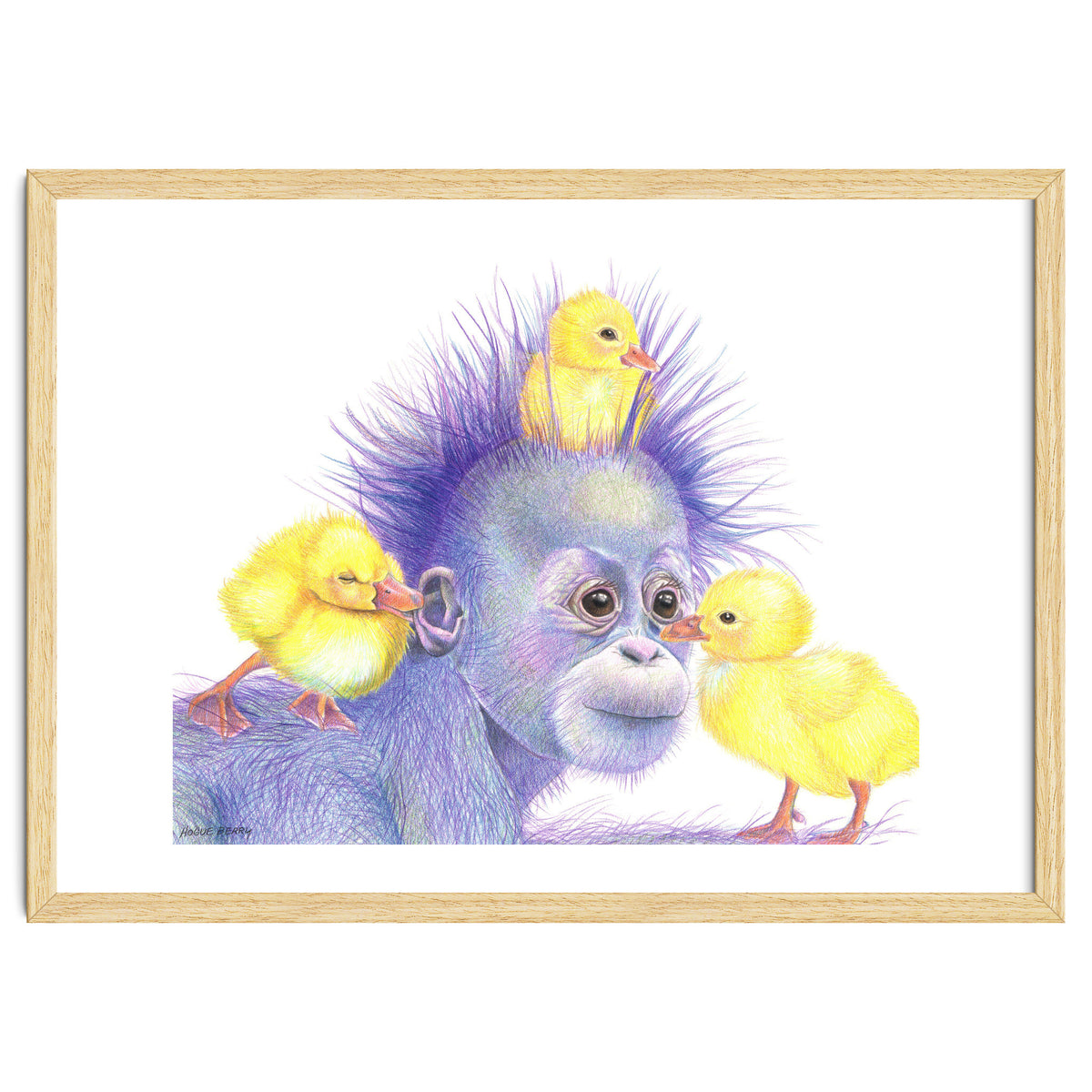Purple Orangutan and Ducks