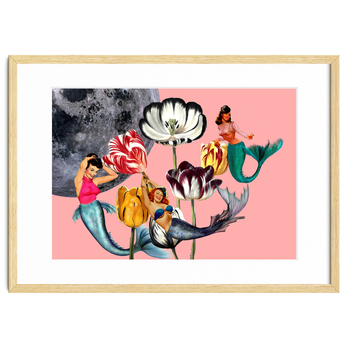 Mermaid Floral with moon