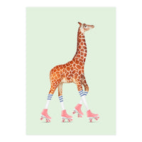 Rollerskating Giraffe (Print Only)