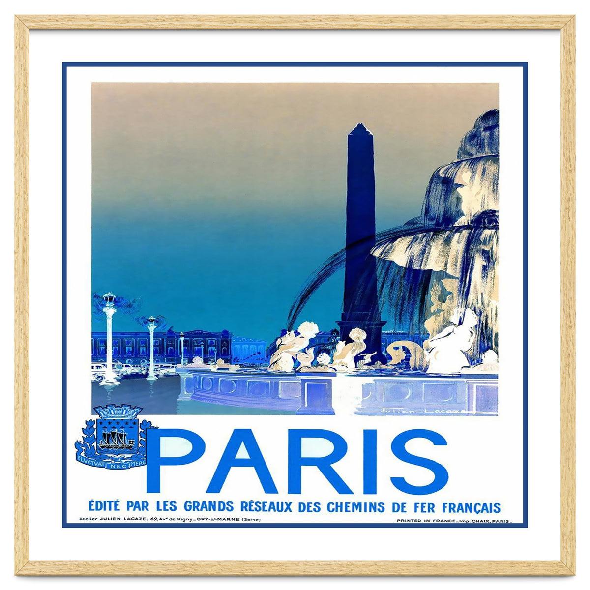Travel Poster Paris Vintage