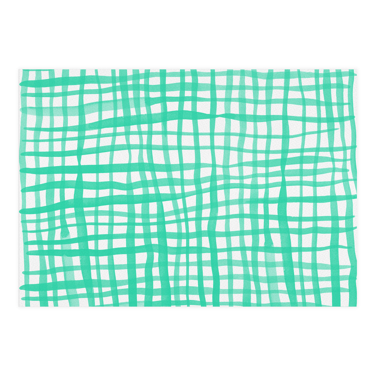 Aqua gingham pattern (Print Only)