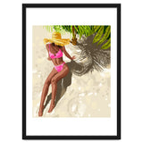 Sky above, sand below, peace within poster, Woman of color fashion black woman on the bikini beach thumbnail