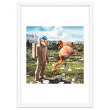 Alternate Reality, Surrealism Digital Photography, Space Flamingo Astronaut Collage thumbnail