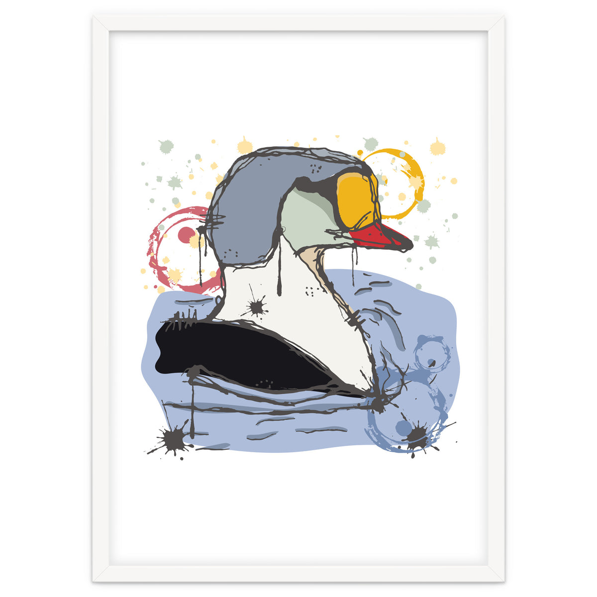 Male King Eider Duck Sketch