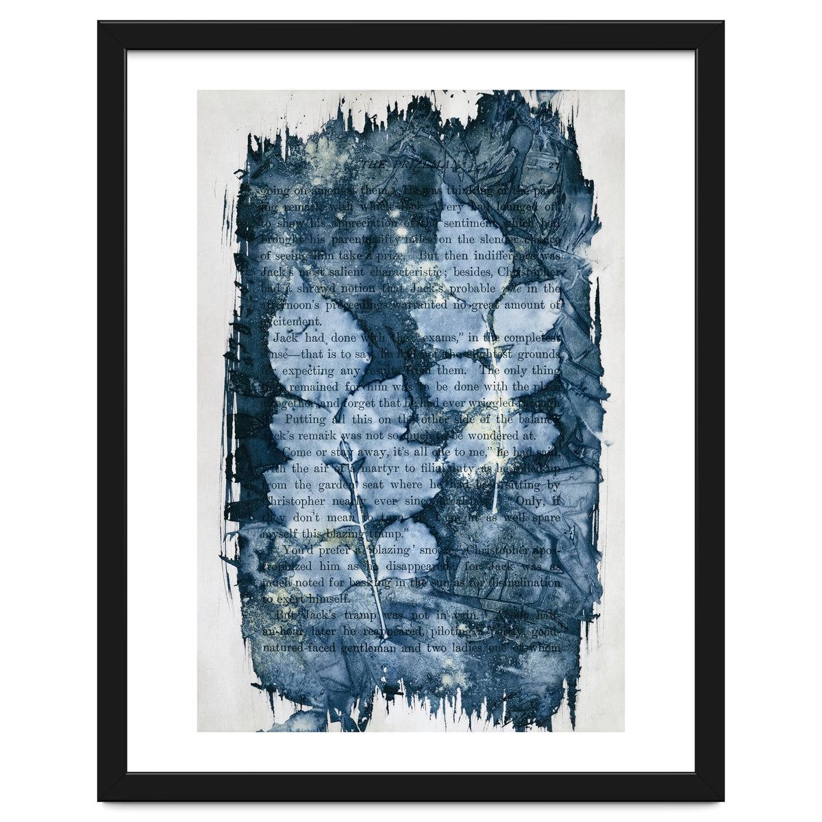 Indigo Blue Botanical Leaves No. 3