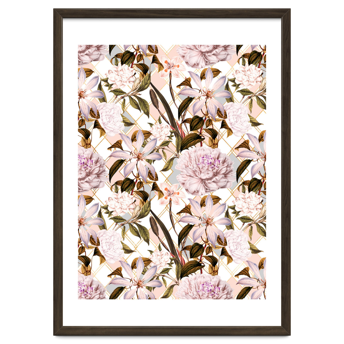 Pink flowering in geometric
