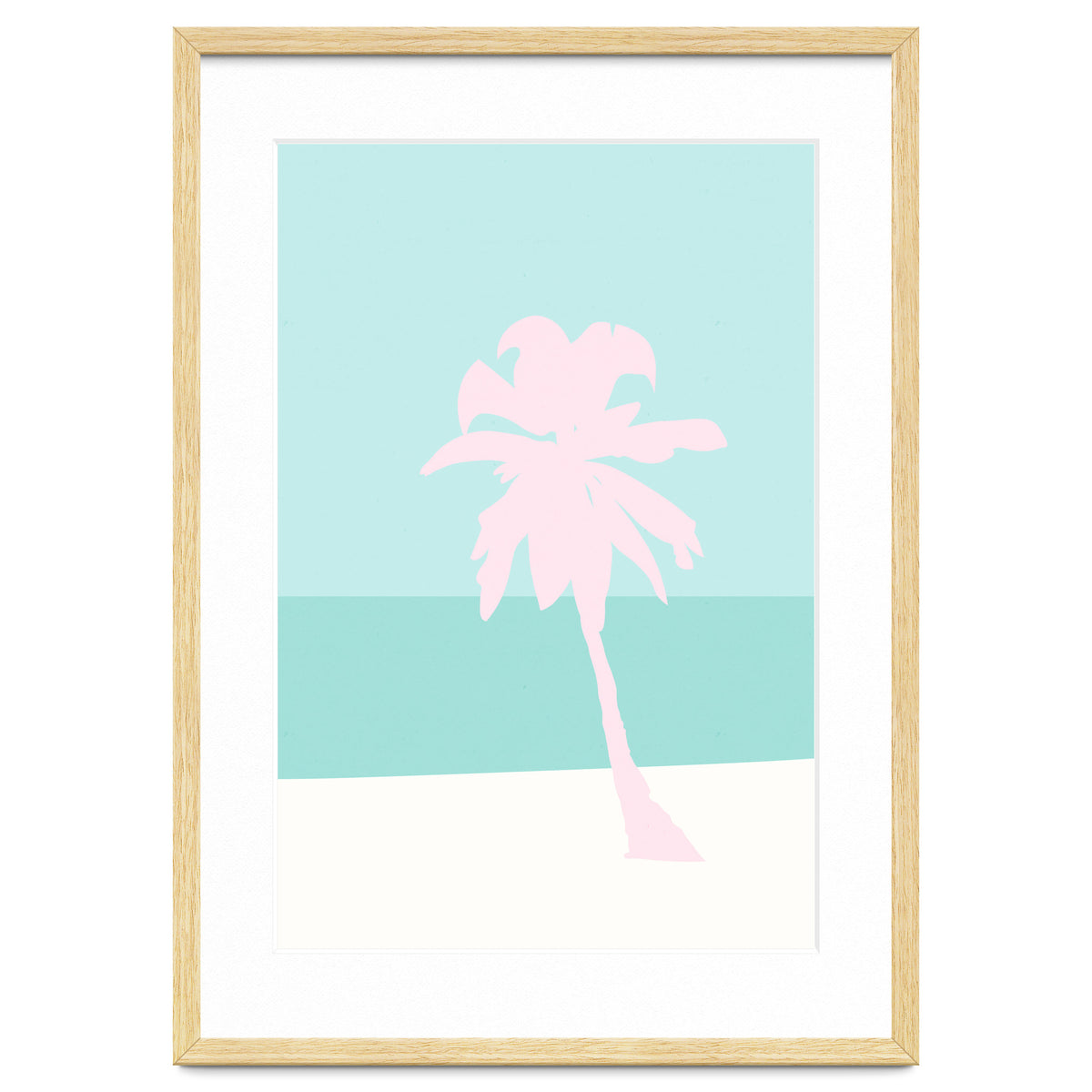 Minimal Palm Tree - Turquoise Coast