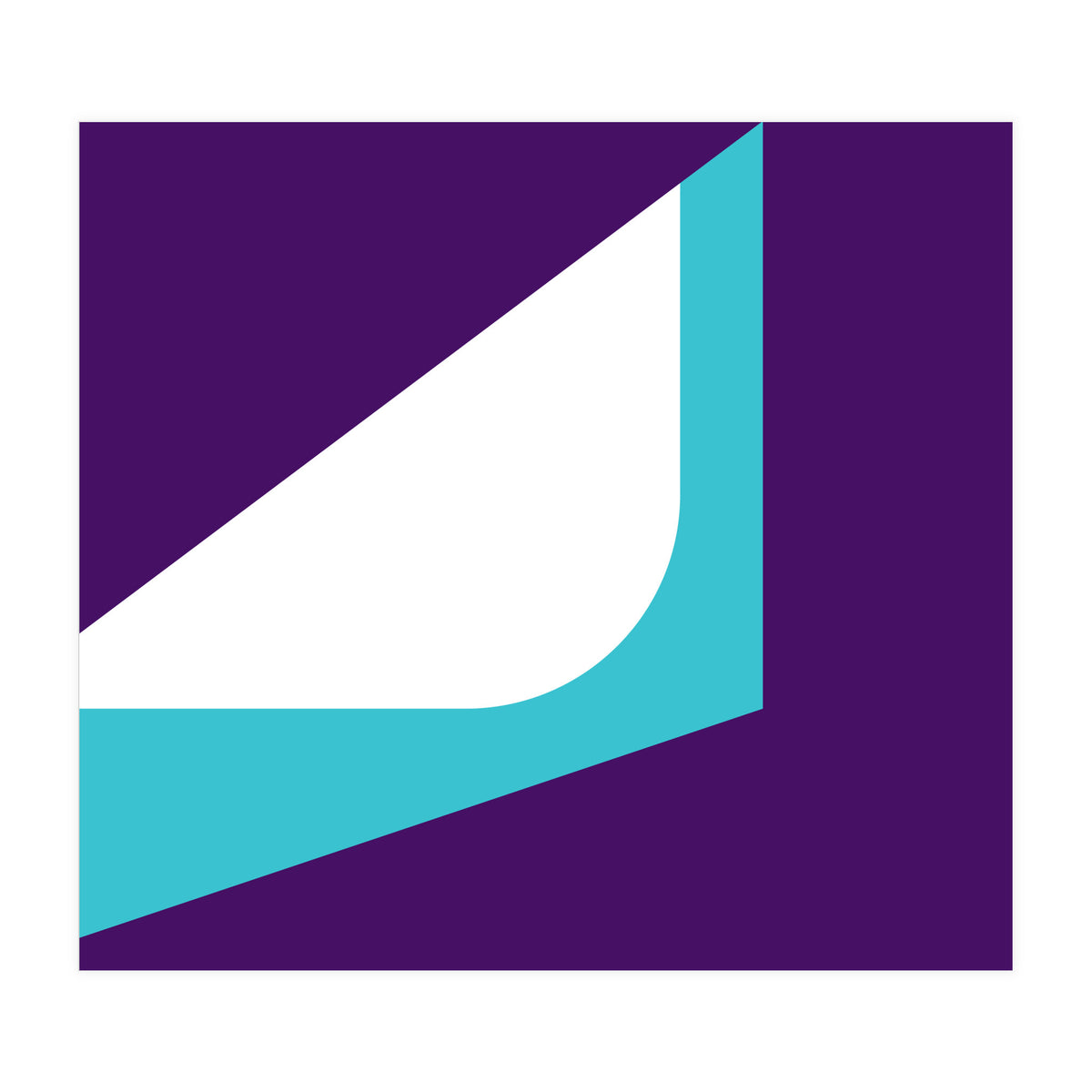 Geometric Shapes No. 22 - teal & purple (Print Only)